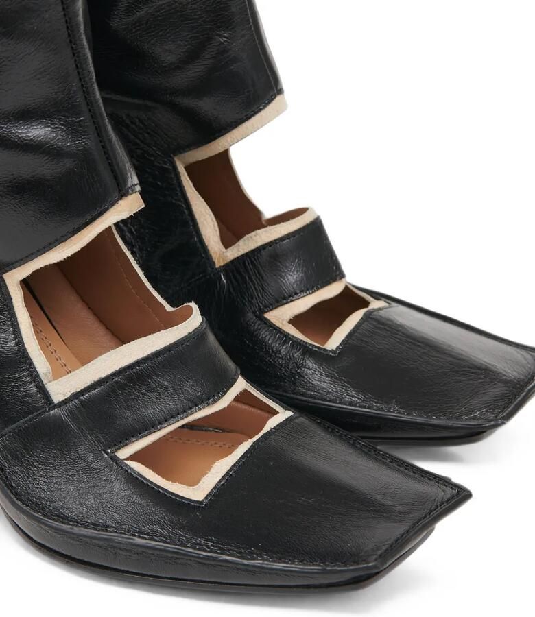Maison Margiela Level knielaarzen met uitgesneden details Zwart - Foto 2