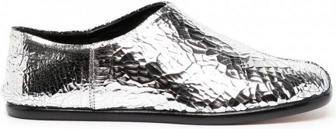 Maison Margiela Tabi pantoffels met spiegelend effect Zilver