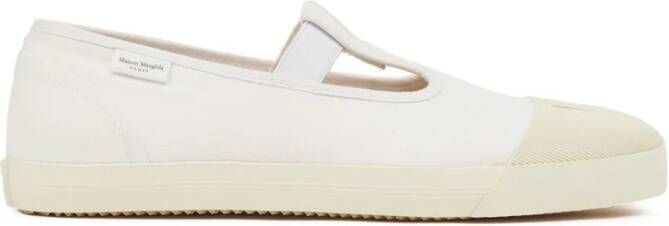 Maison Margiela On the Deck Tabi canvas pumps Wit