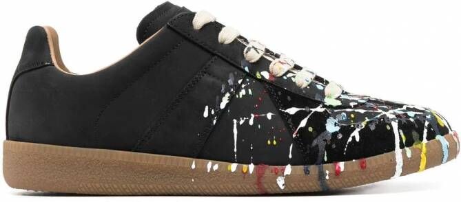 Maison Margiela Paint Replica low-top sneakers Zwart