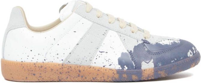 Maison Margiela Replica Paint leren sneakers Wit