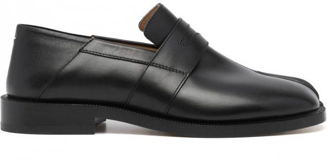 Maison Margiela Tabi Leren Loafers in het Zwart voor heren Heren Schoenen voor voor Instappers voor Loafers 