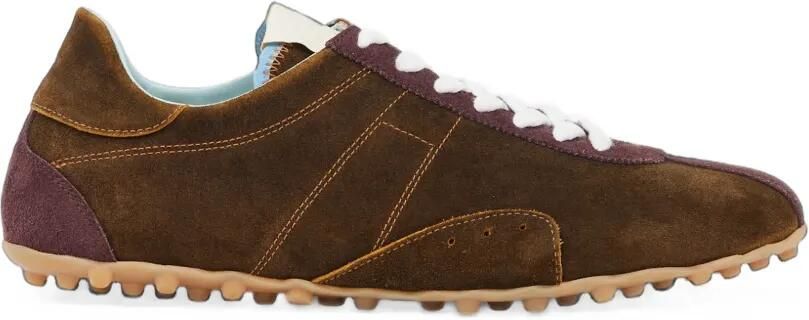Maison Margiela Sprinters leren sneakers met vlakken Bruin