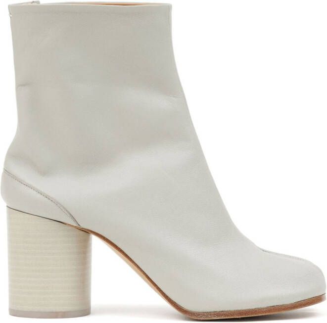 Maison Margiela Tabi 80mm leren enkellaarzen Beige