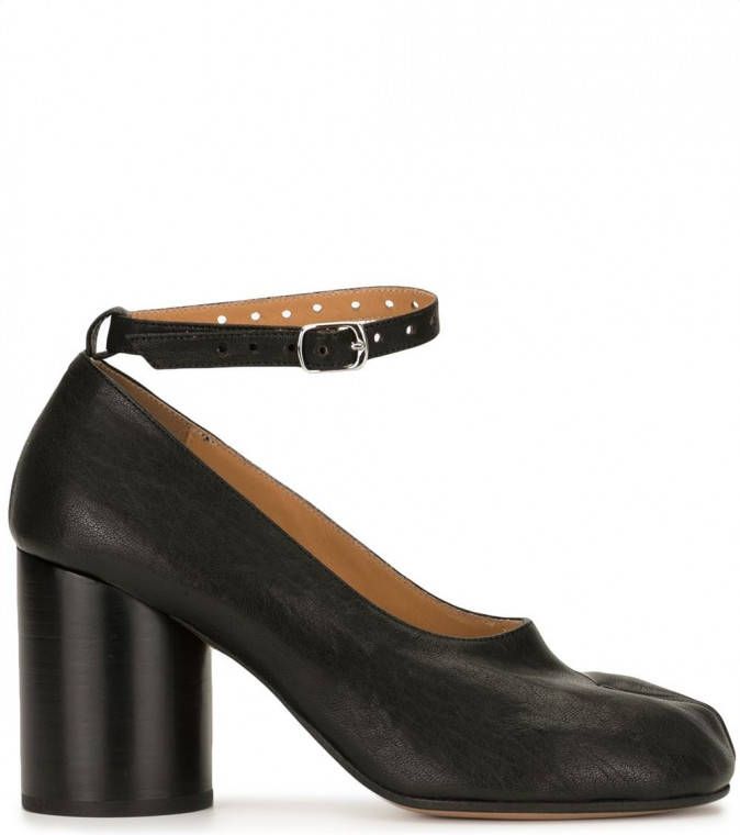 Maison Margiela Tabi 80mm Mary Jane pumps Zwart