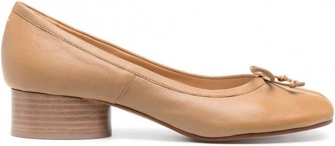 Maison Margiela Tabi 30 mm leren ballerina's Beige