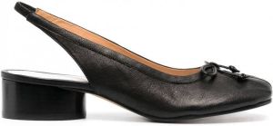 Maison Margiela Tabi bow-detail slingback shoes Zwart