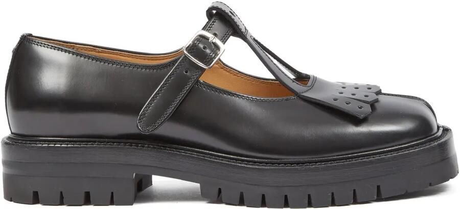 Maison Margiela Tabi County leren Mary Janes Zwart