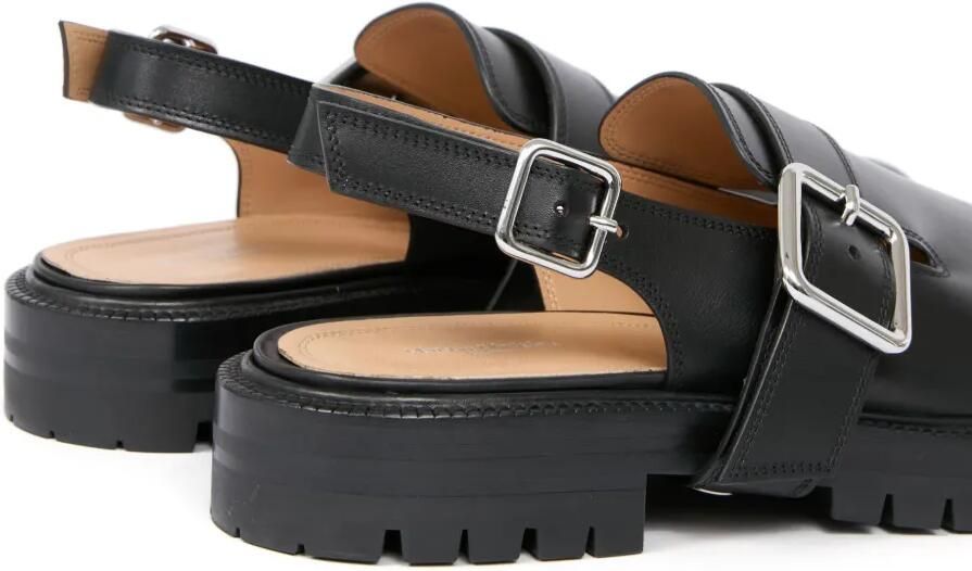 Maison Margiela Tabi County leren sandalen Zwart - Foto 3