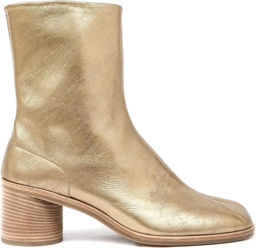 Maison Margiela Tabi enkellaarzen met blokhak Goud