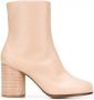 Maison Margiela Tabi 80mm leren enkellaarzen Beige - Thumbnail 1