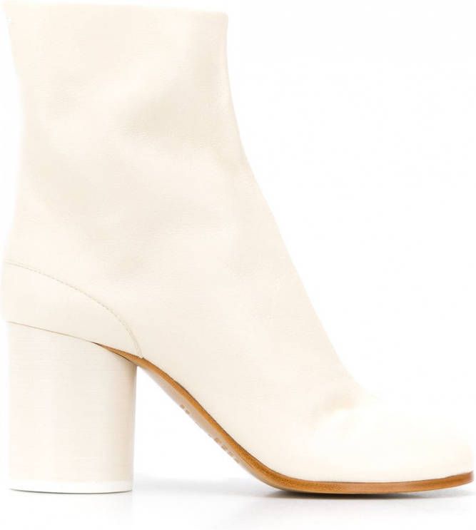 Maison Margiela Tabi 80mm leren enkellaarzen Beige