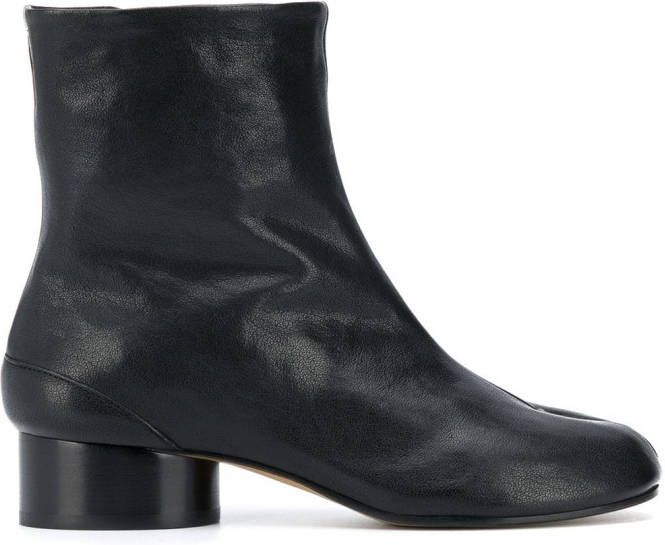 Maison Margiela Tabi 30mm leren enkellaarzen Zwart