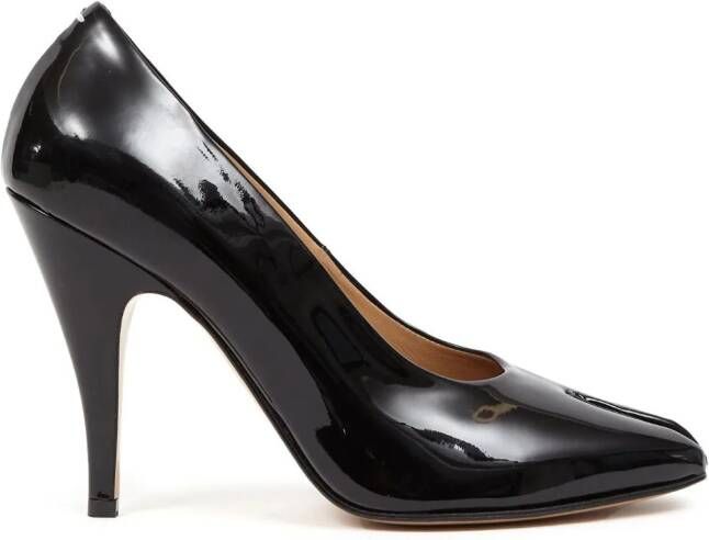 Maison Margiela Tabi 110mm lakleren pumps Zwart