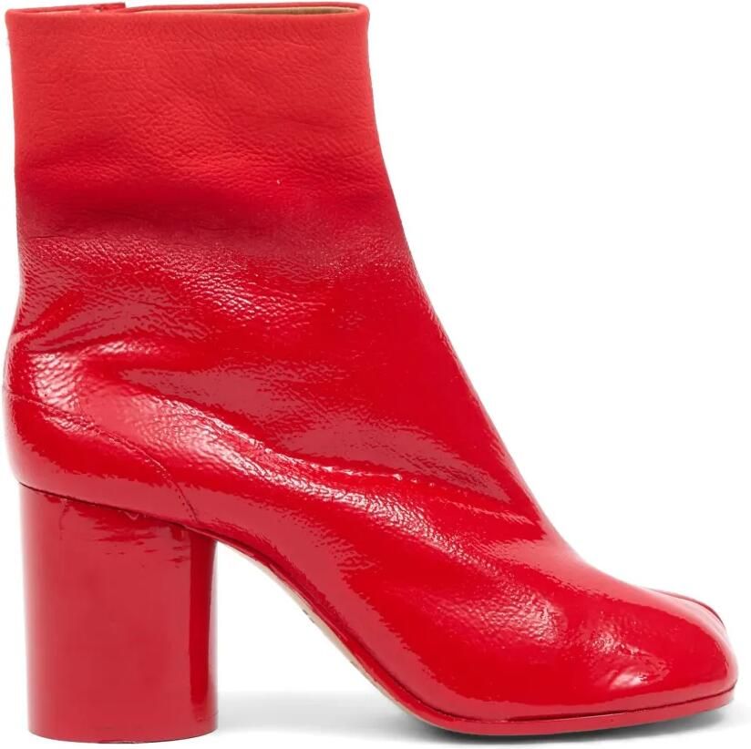 Maison Margiela Tabi leren enkellaarzen Rood