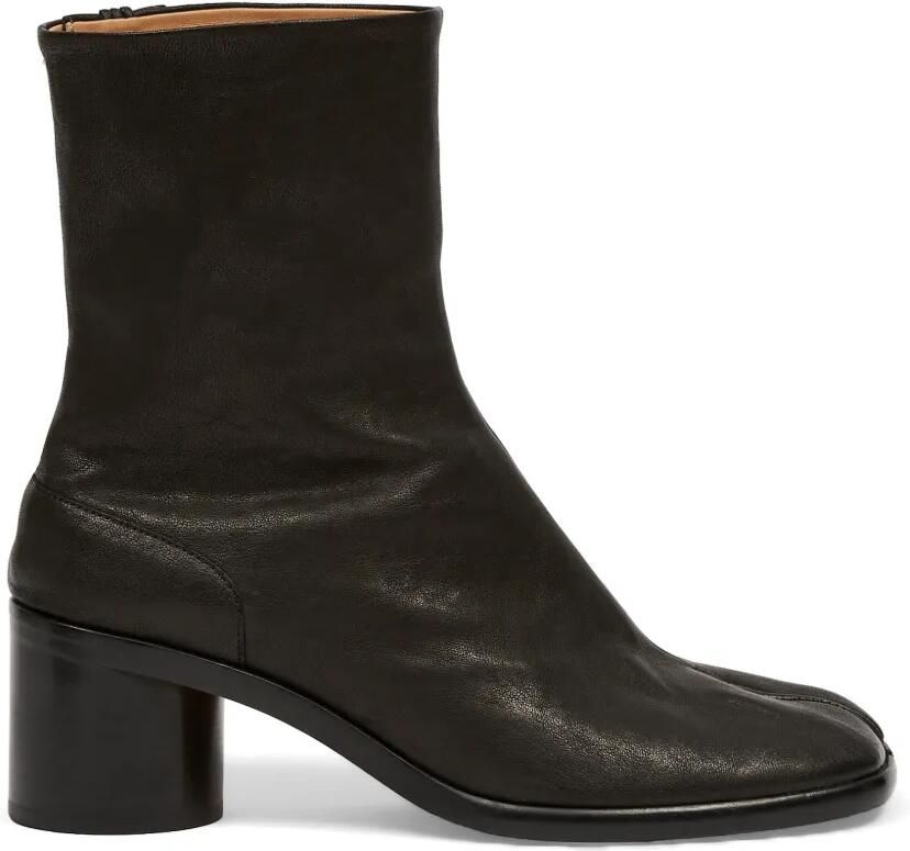 Maison Margiela Tabi leren enkellaarzen Zwart
