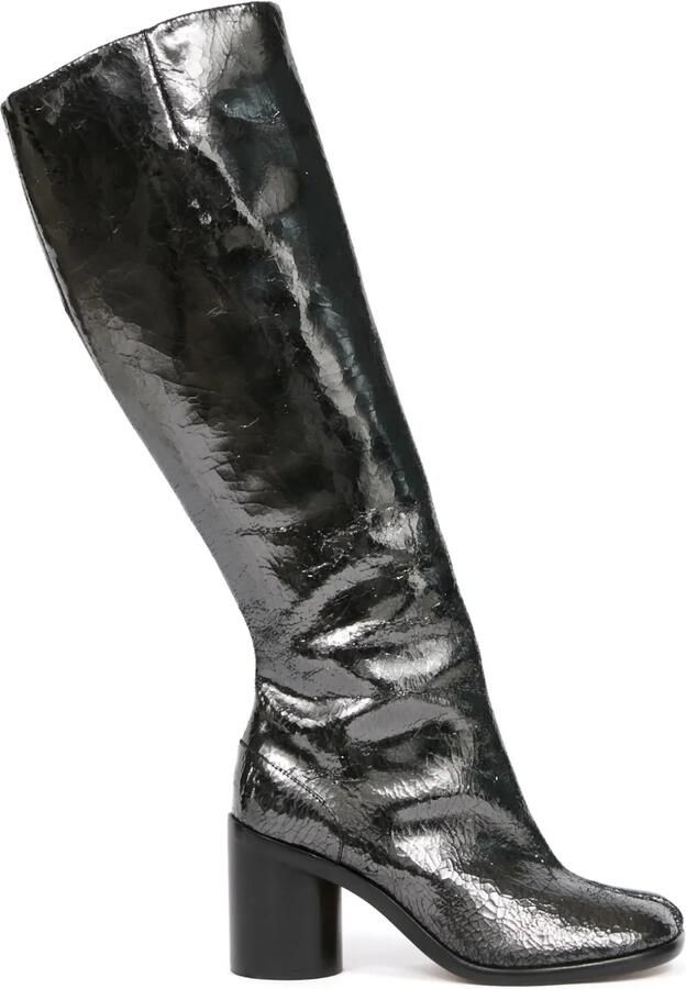 Maison Margiela Tabi leren knielaarzen Grijs