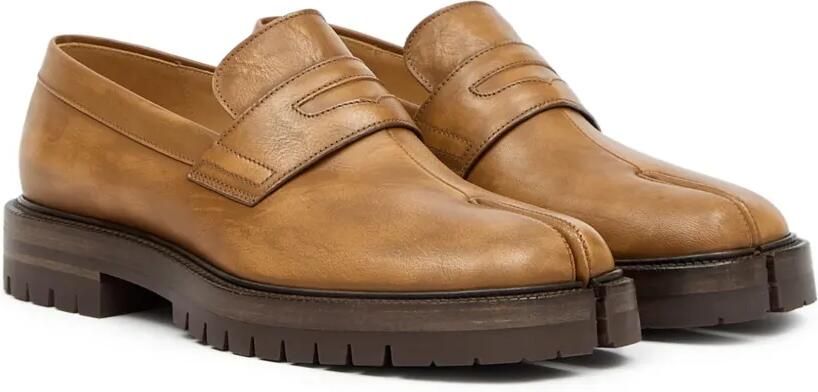 Maison Margiela Tabi leren loafers Beige - Foto 5