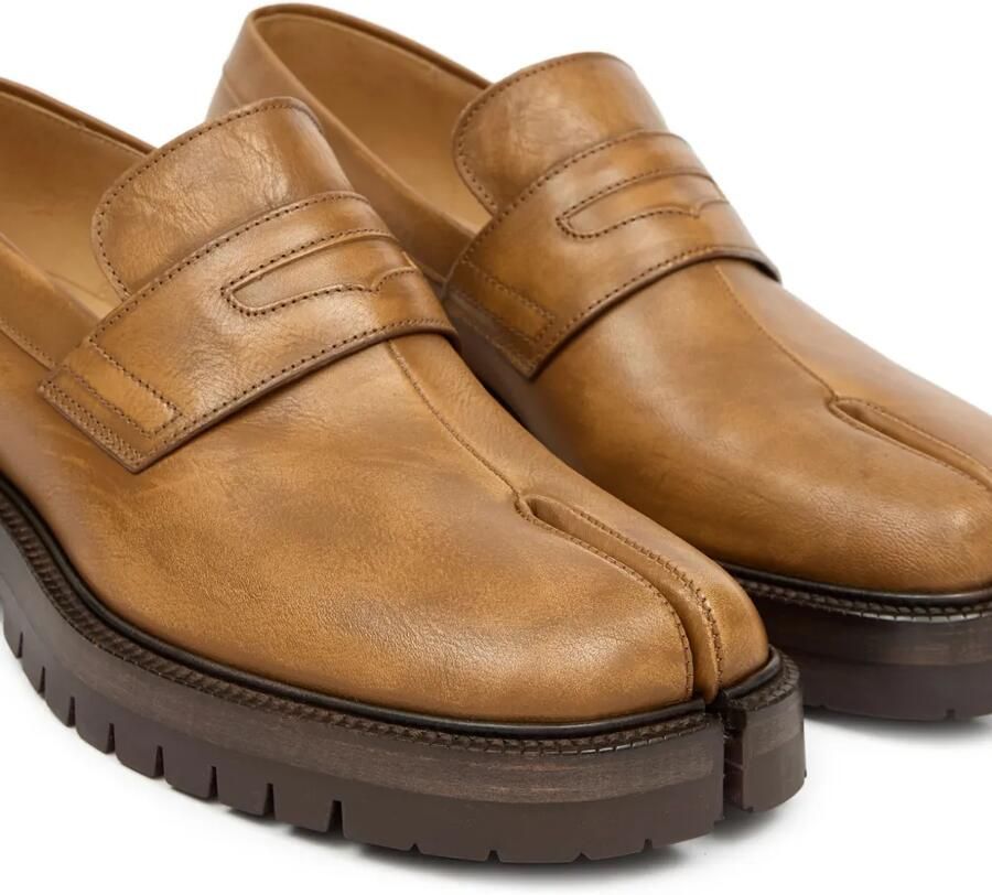 Maison Margiela Tabi leren loafers Beige - Foto 2
