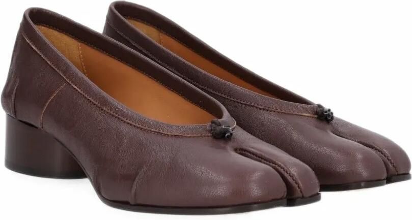 Maison Margiela Tabi leren pumps Bruin
