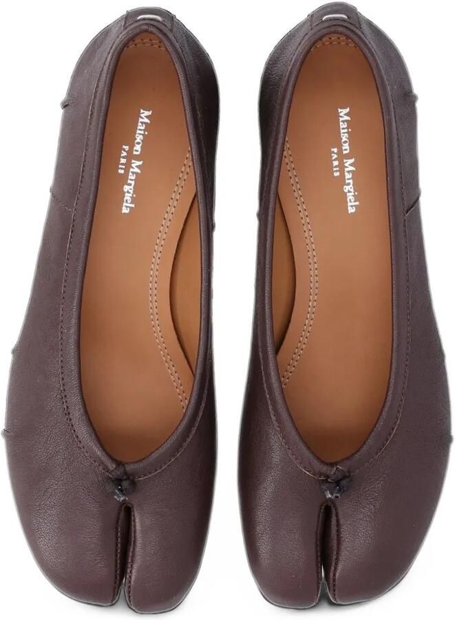 Maison Margiela Tabi leren pumps Bruin - Foto 2