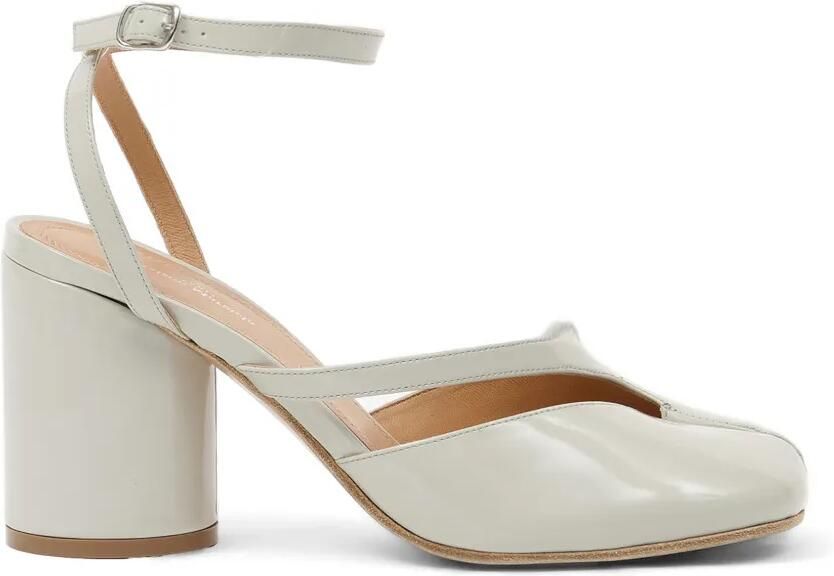 Maison Margiela Tabi leren pumps met uitgesneden details Grijs