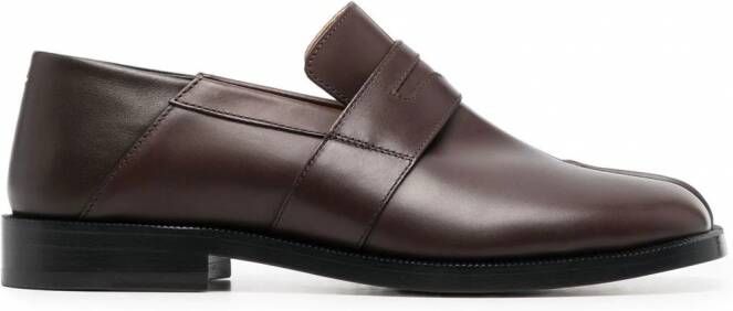 Maison Margiela Tabi leren loafers Bruin