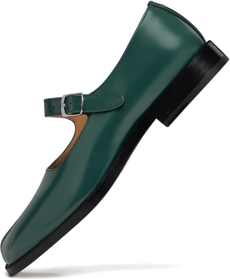 Maison Margiela Tabi Mary Jane leren schoenen Groen