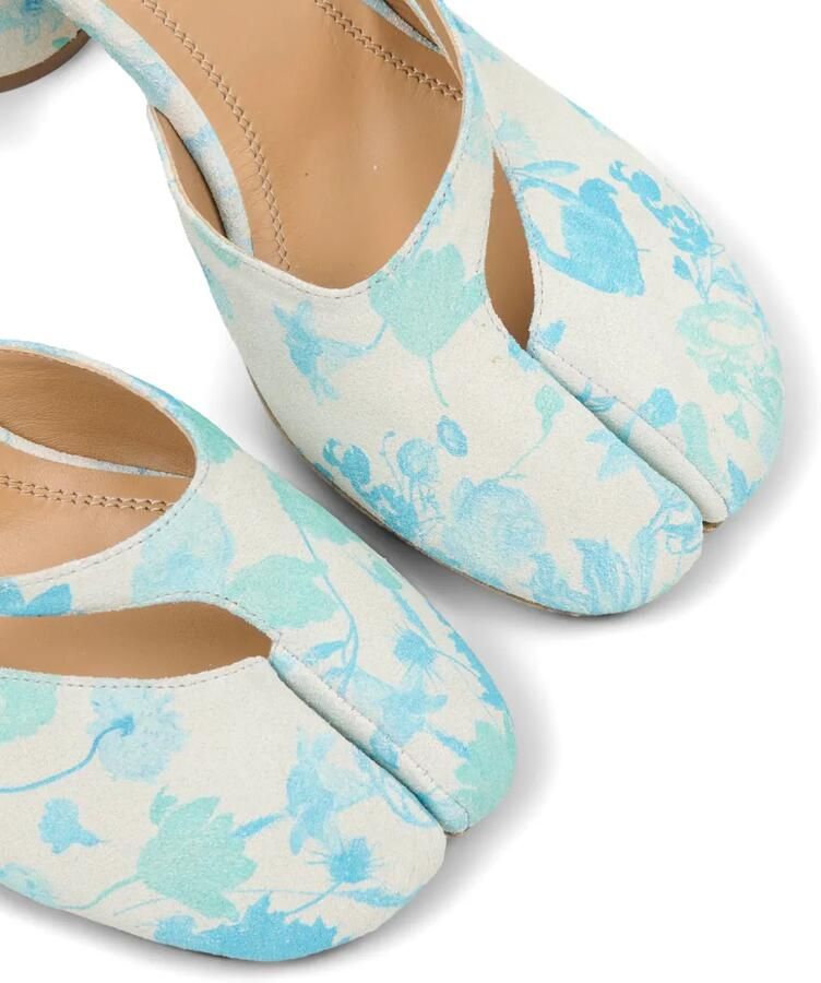 Maison Margiela Tabi pumps met bloemenprint Beige - Foto 2