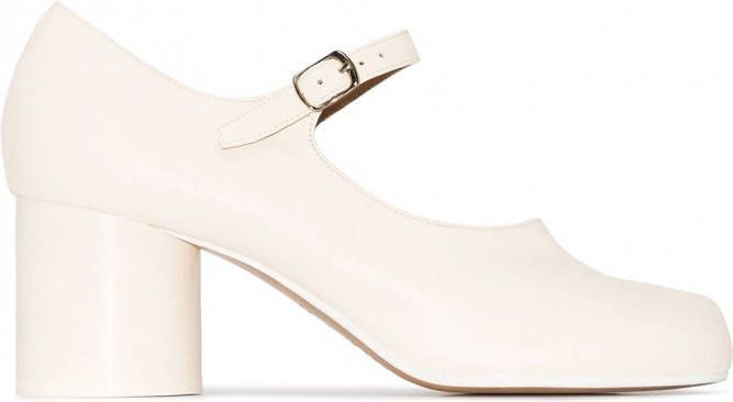 Maison Margiela Tabi leren Mary Jane pumps Wit