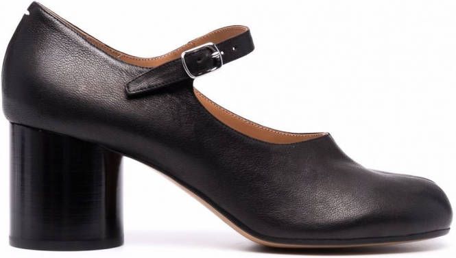 Maison Margiela Tabi leren Mary Jane pumps Zwart