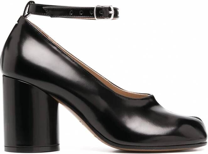 Maison Margiela Tabi leren Mary Jane pumps Zwart