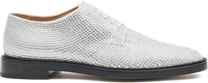 Maison Margiela Tabi rhinestone-embellished brogues Zilver