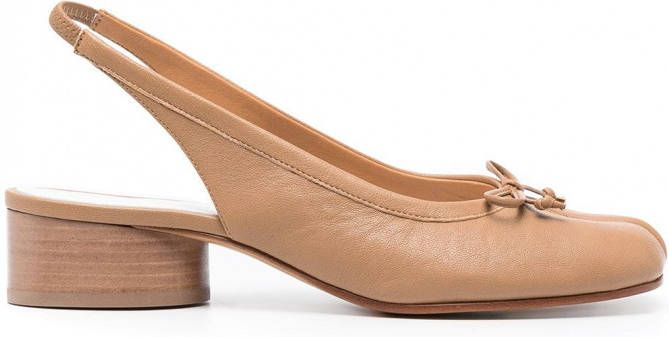 Maison Margiela Tabi 40mm slingback pumps Beige