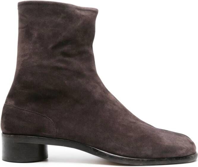 Maison Margiela Tabi suède enkellaarzen Bruin