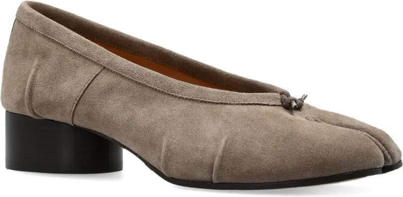 Maison Margiela Tabi suède pumps Beige - Foto 3