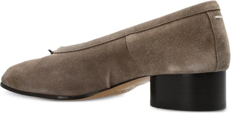 Maison Margiela Tabi suède pumps Beige - Foto 4