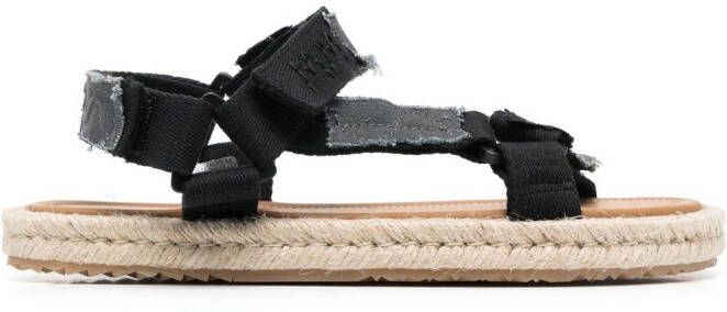 Maison Margiela Sandalen met patchwork Zwart