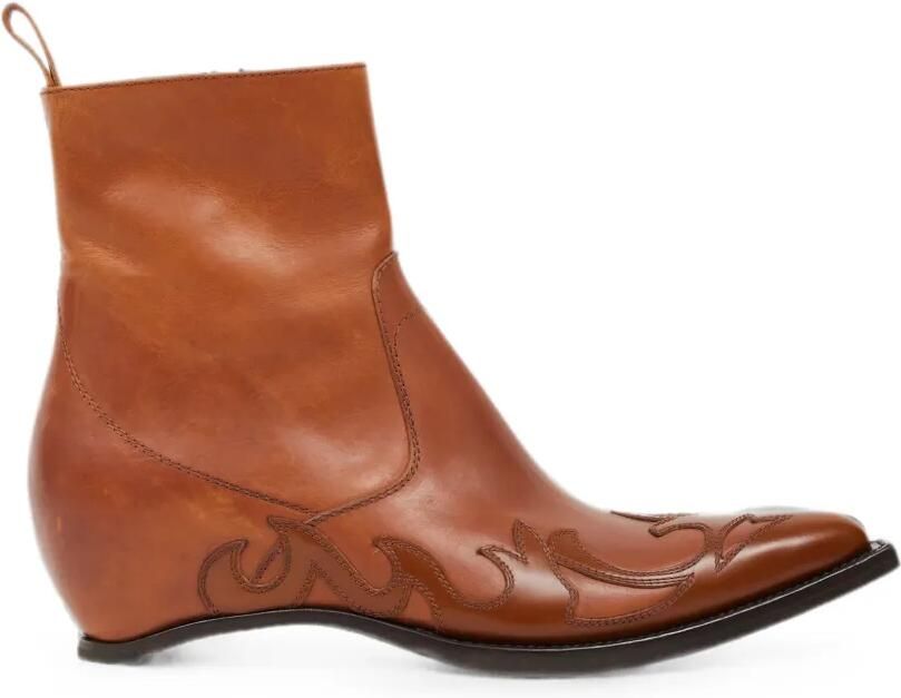 Maison Margiela Western enkellaarzen zonder hak Bruin