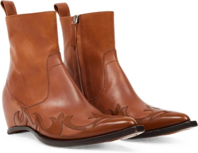 Maison Margiela Western enkellaarzen zonder hak Bruin - Foto 5