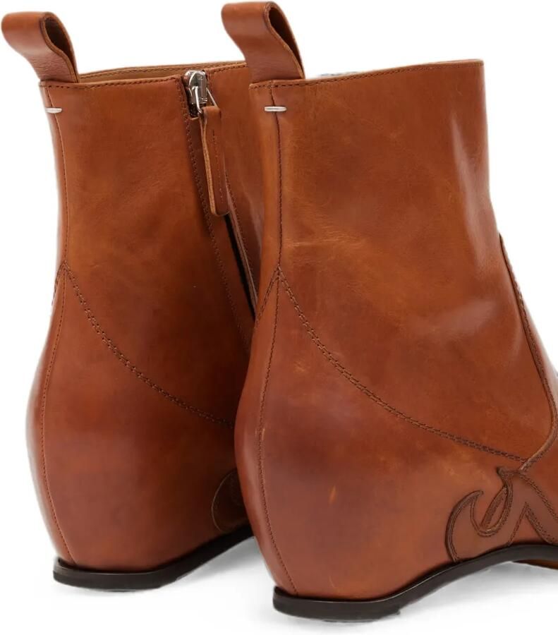 Maison Margiela Western enkellaarzen zonder hak Bruin - Foto 2