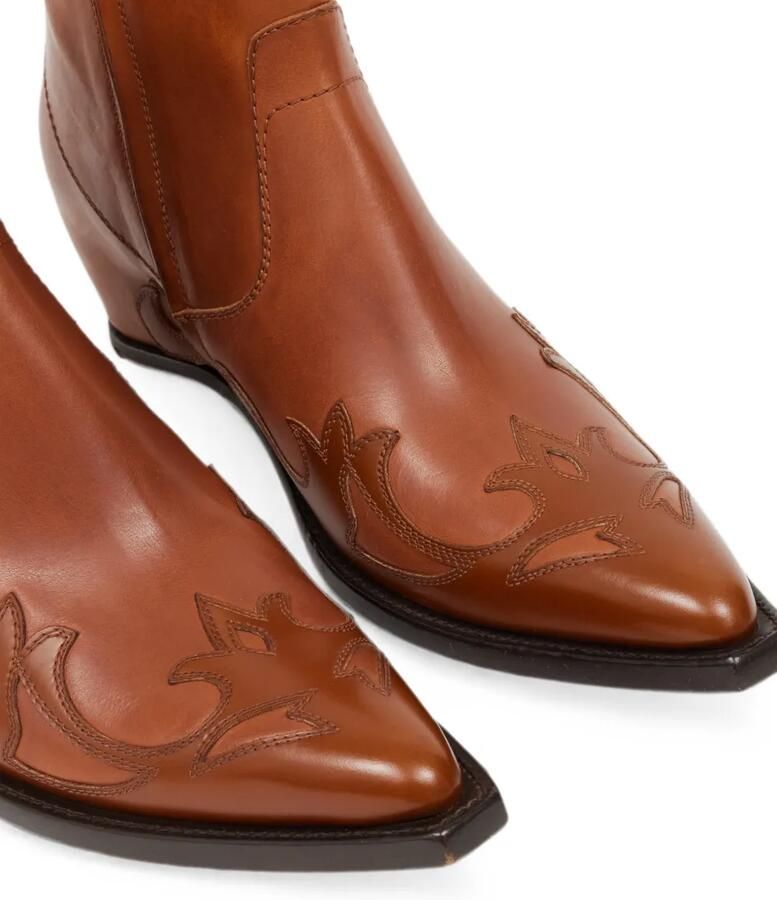 Maison Margiela Western enkellaarzen zonder hak Bruin - Foto 3