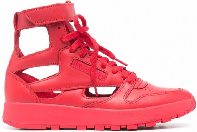 Maison Margiela x Reebok Tabi high top sneakers heren Stof leer Stof rubber 40.5 Rood
