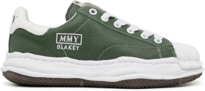 Maison Mihara Yasuhiro Blakey leren sneakers Groen