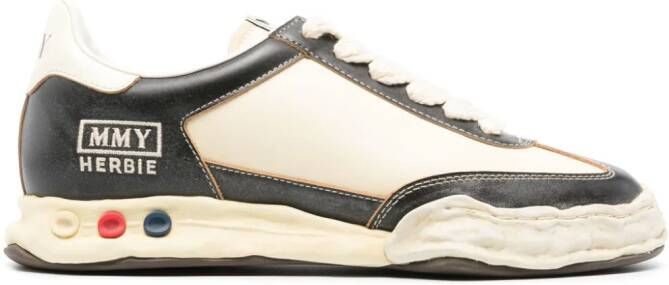 Maison MIHARA YASUHIRO Herbie leren sneakers Beige