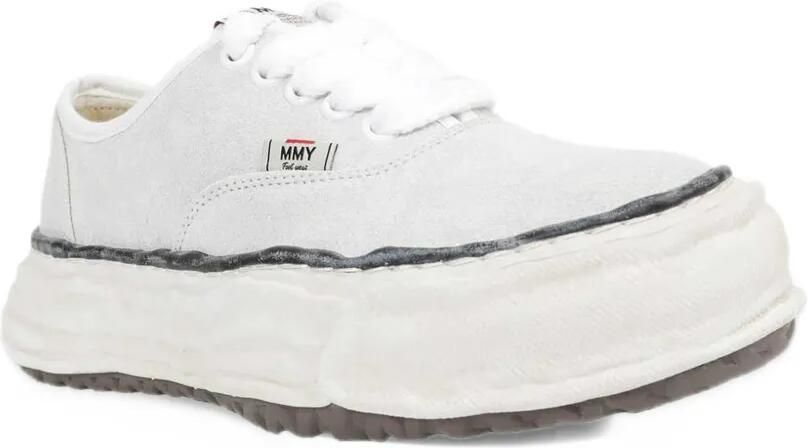 Maison MIHARA YASUHIRO "Baker 26" OG sole glittery-suede low-top sneakers Wit - Foto 3
