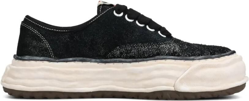 Maison MIHARA YASUHIRO Baker 26 OG suède low-top sneakers met glitters Zwart
