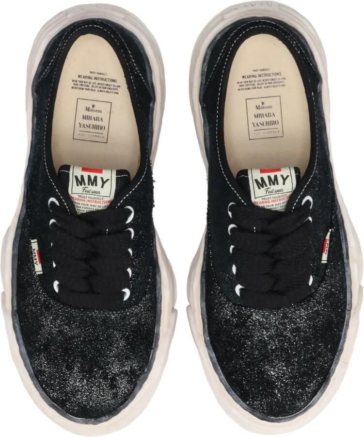 Maison MIHARA YASUHIRO Baker 26 OG suède low-top sneakers met glitters Zwart - Foto 2