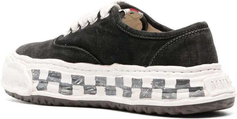 Maison MIHARA YASUHIRO Baker26 graffiti-sole low-top sneakers Zwart