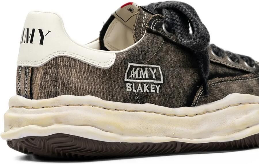 Maison MIHARA YASUHIRO Blakey bleached-canvas sneakers Zwart - Foto 3